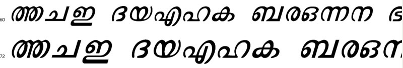 MAL Rooble Italic Malayalam Font