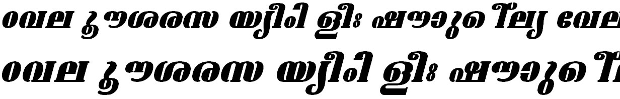 ML_TT_Ashtamudi ExBold Italic Malayalam Font