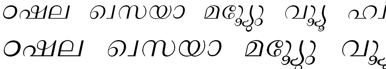 ML_TT_Lalit Italic Malayalam Font