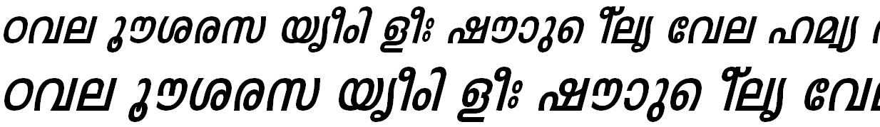 ML_TT_Leela_Bold Italic Malayalam Font