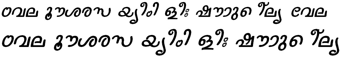 ML_TT_Nanditha Italic Malayalam Font