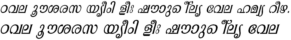 ML_TT_Pooram Italic Malayalam Font