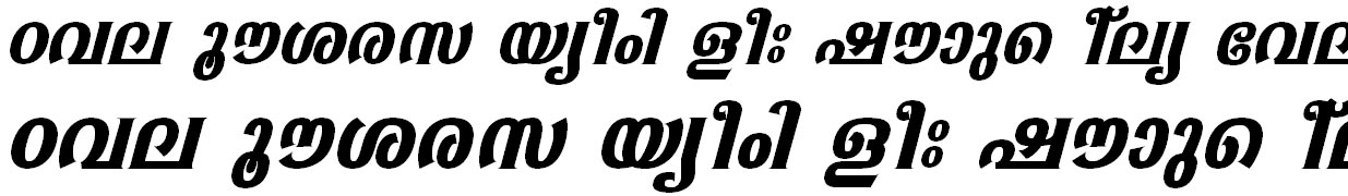 ML_TT_Sabari Bold Italic Malayalam Font