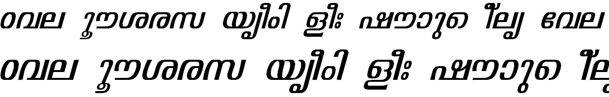 ML_TT_Visakham Italic Malayalam Font