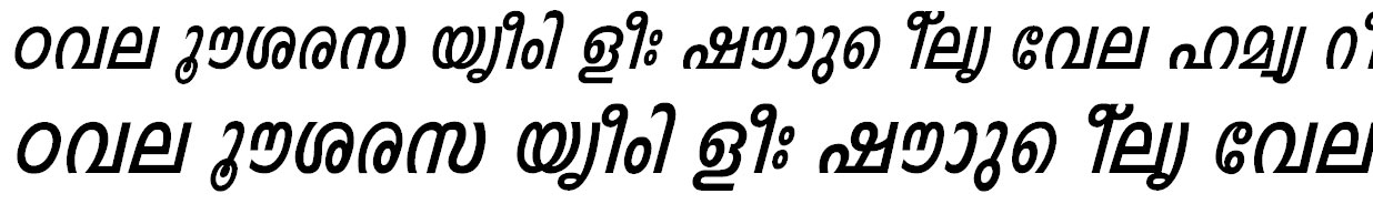 FML-Indulekha Bold Italic Malayalam Font
