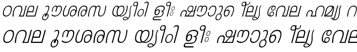 FML-Leela Italic Malayalam Font