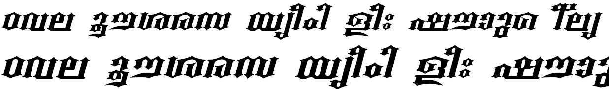 FML-TT-Beckal Bold Italic Malayalam Font