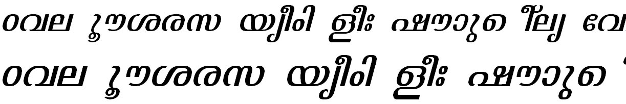 FML-TT-Jyothy Italic Malayalam Font