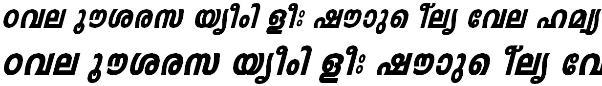 FML-TT-Leela Heavy Italic Malayalam Font