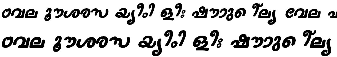 FML-TT-Nanditha Bold Italic Malayalam Font