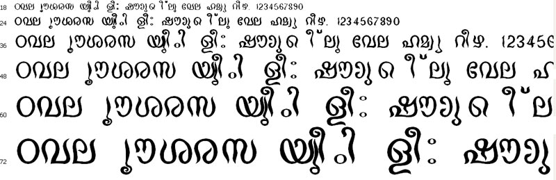 Chambold Malayalam Font