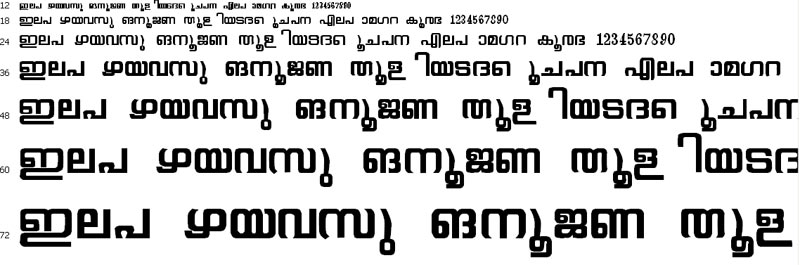 Gayathri Regular Malayalam Font