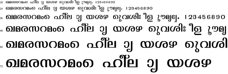 Tholika TraditionalUnicode Malayalam Font