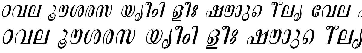 ML_TT_Aswathi Italic Bangla Font