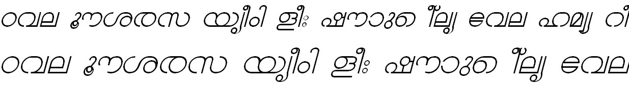 ML_TT_Chandrika Italic Bangla Font