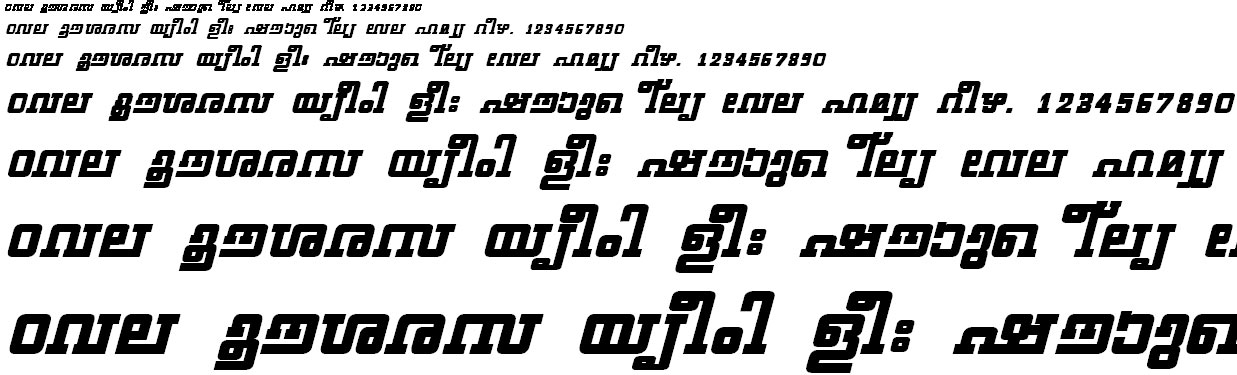 ML_TT_Geethika Bold Italic Malayalam Font