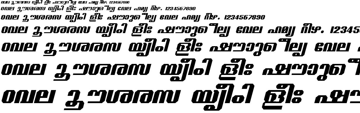 ML_TT_Guruvayur Bold Italic Malayalam Font