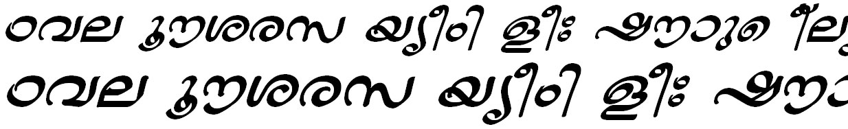 ML_TT_Jaya Bold Italic Malayalam Font