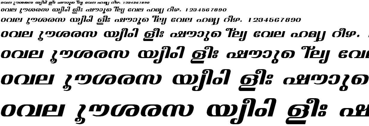 ML_TT_Jyothy Bold Italic Malayalam Font