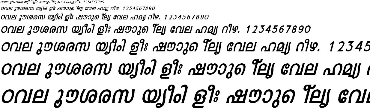 ML_TT_Leela_Bold Italic Malayalam Font