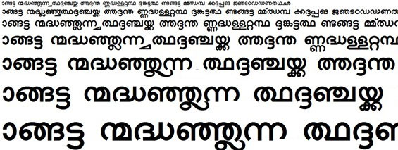 Reng Malayalam Font