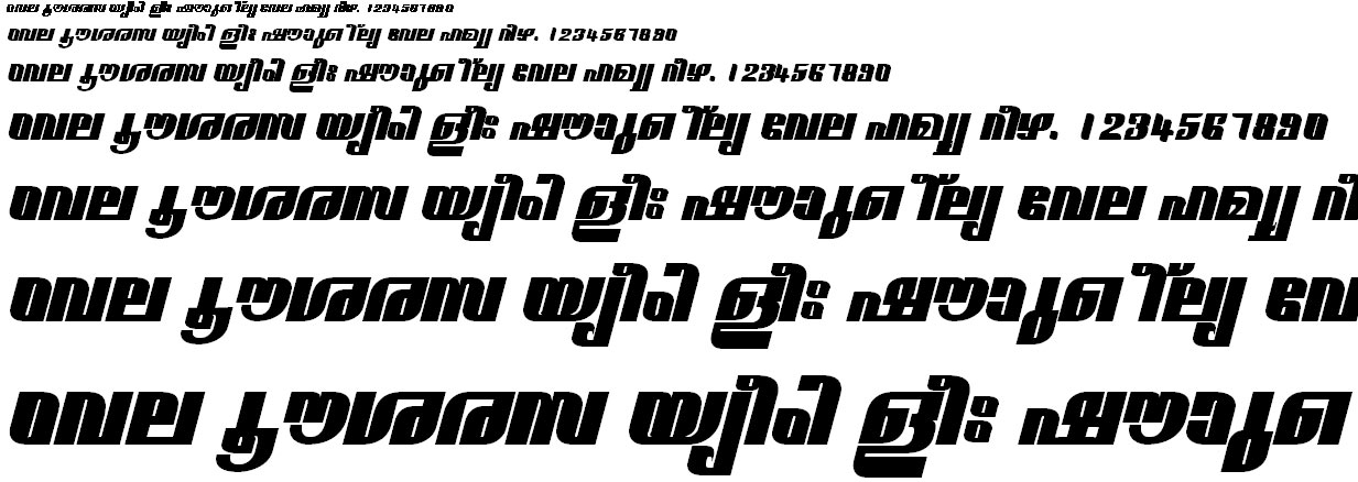 ML_TT_Naarmada ExBold Italic Malayalam Font