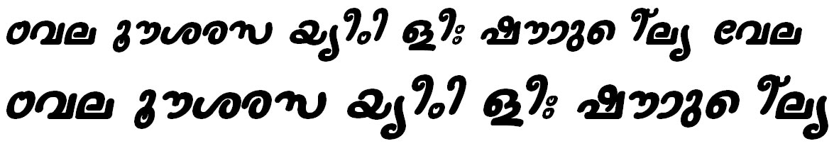 ML_TT_Nanditha Bold Italic Malayalam Font