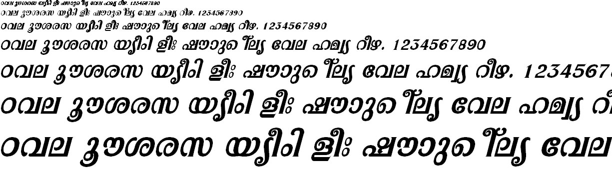 ML_TT_Pooram Bold Italic Malayalam Font