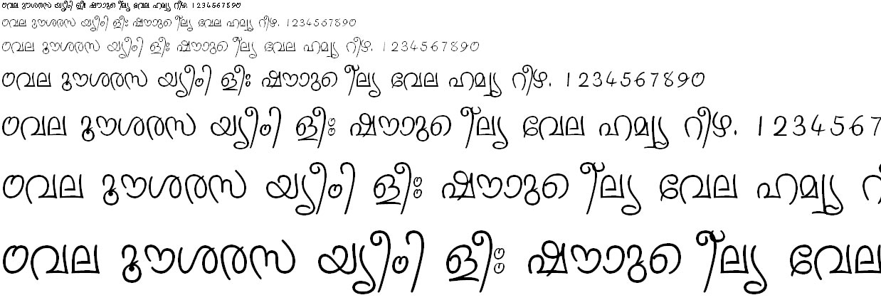 ML_TT_Sruthy Normal Malayalam Font