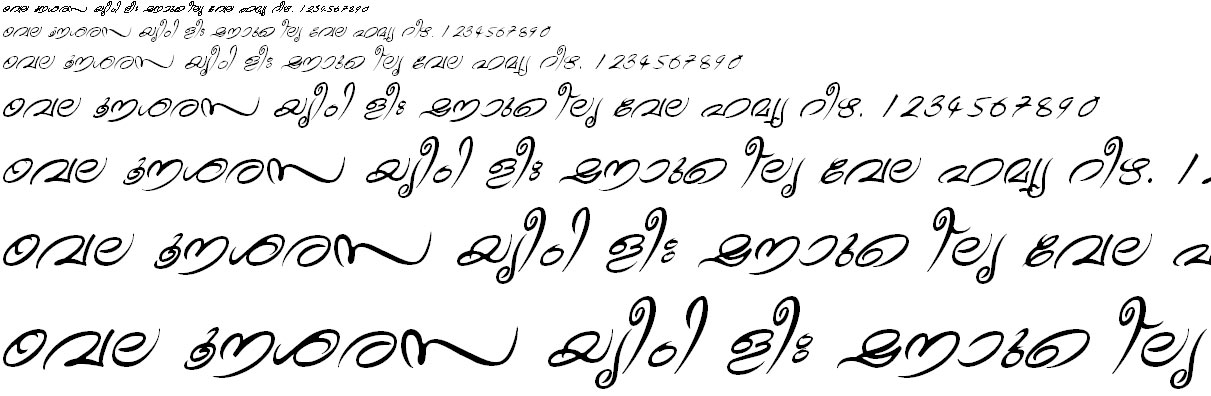 ML_TT_Theyyam Italic Malayalam Font