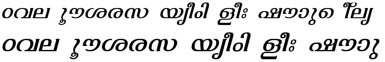 ML_TT_Varsha Italic Bangla Font