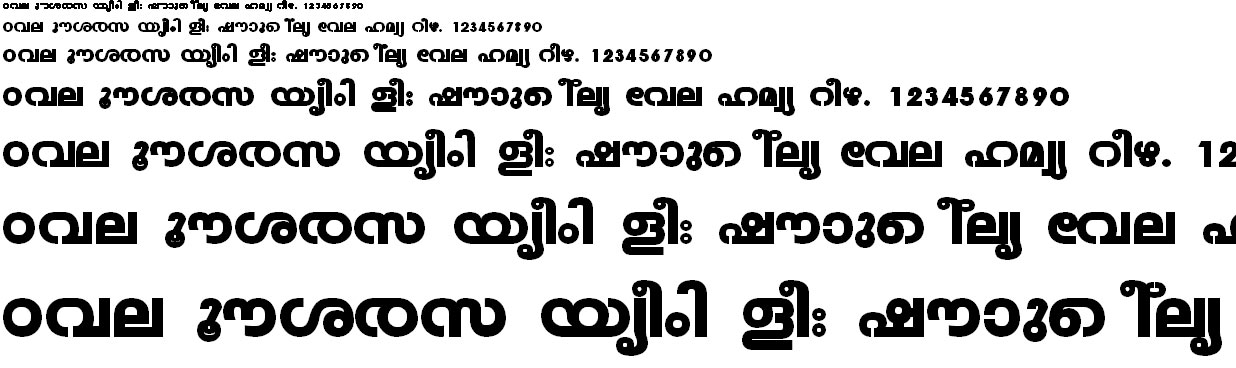 ML_TT_Veena_Heavy Normal Malayalam Font