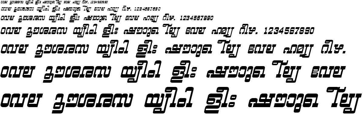 ML_TT_Yashasri Bold Italic Malayalam Font