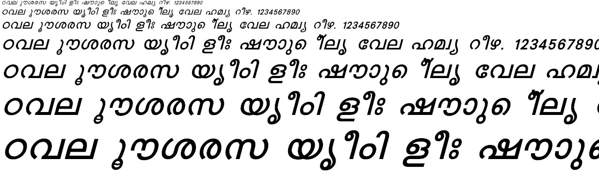 FML-Karthika Bold Italic Malayalam Font