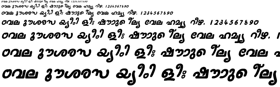FML-Nanditha Bold Italic Malayalam Font