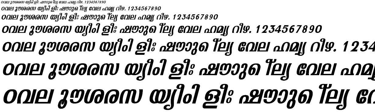 FML-Padmanabha Bold Italic Malayalam Font