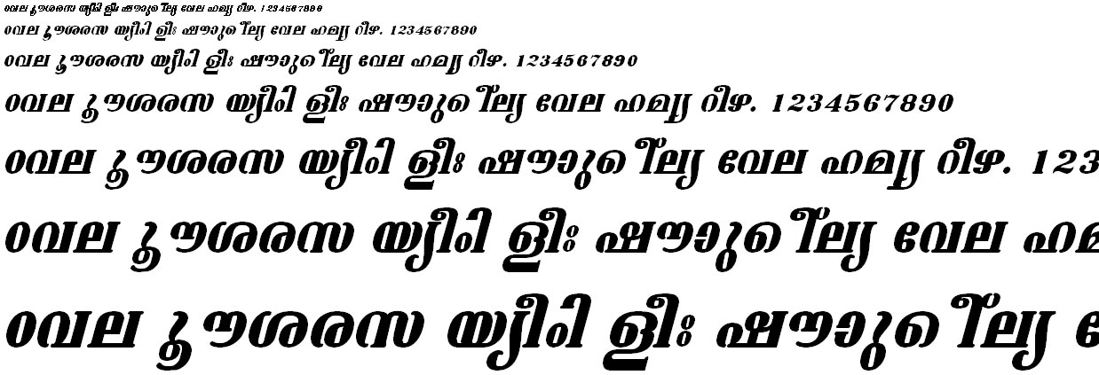FML-TT-Ashtamudi Bold Italic Malayalam Font