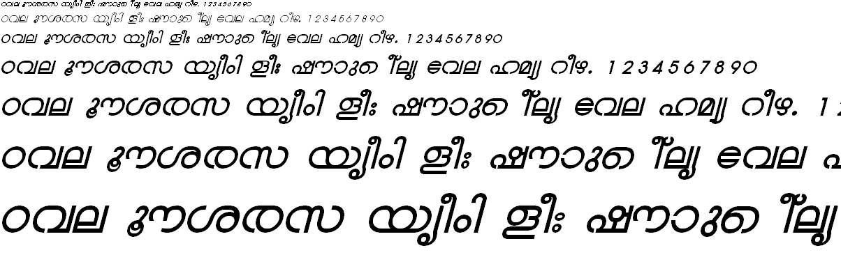 FML-TT-Chandrika Bold Italic Malayalam Font