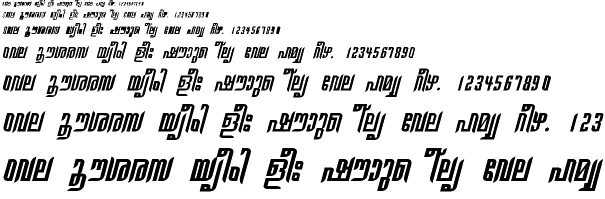 FML-TT-Gauri Bold Italic Malayalam Font