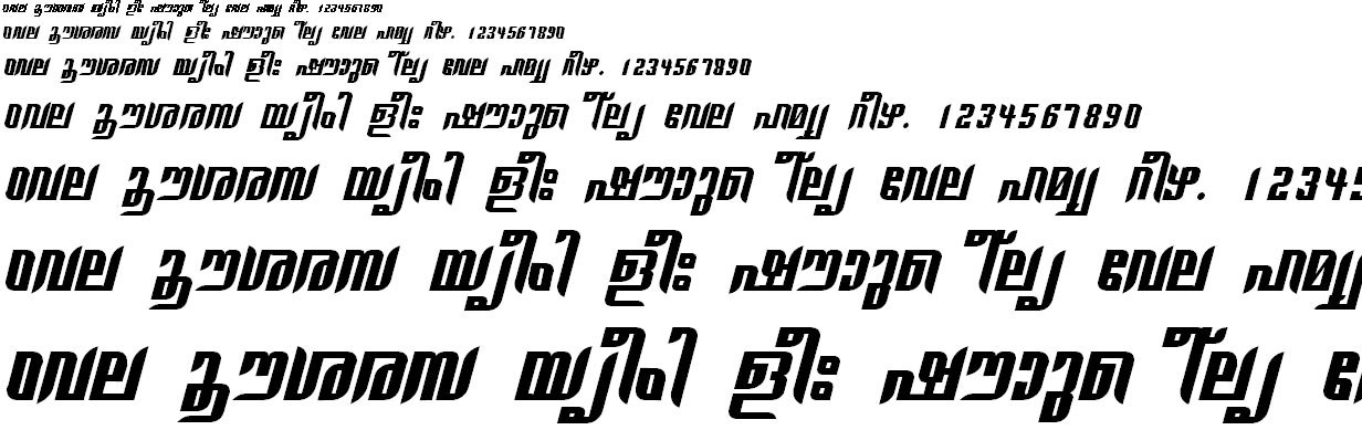 FML-TT-Gauri Heavy Italic Malayalam Font