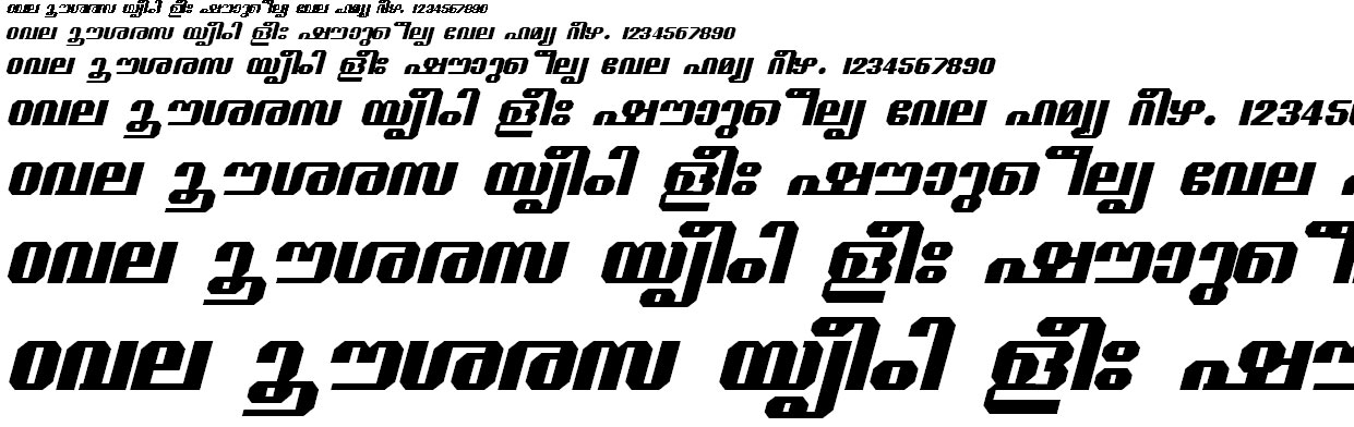 FML-TT-Guruvayur Bold Italic Malayalam Font