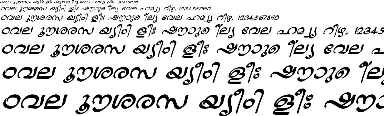 FML-TT-Jaya Bold Italic Malayalam Font