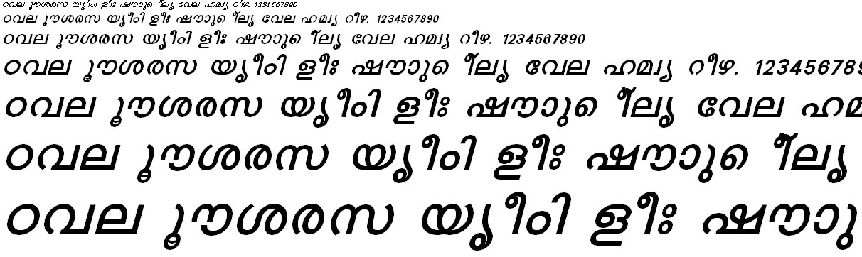 FML-TT-Karthika Bold Italic Malayalam Font