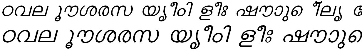 FML-TT-Karthika Italic Malayalam Font