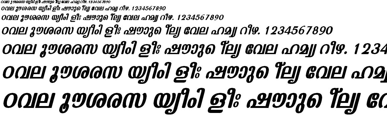 FML-TT-Kaumudi Bold Italic Malayalam Font