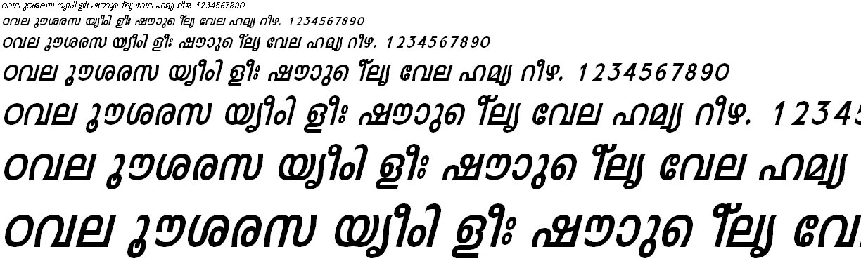 FML-TT-Leela Bold Italic Malayalam Font