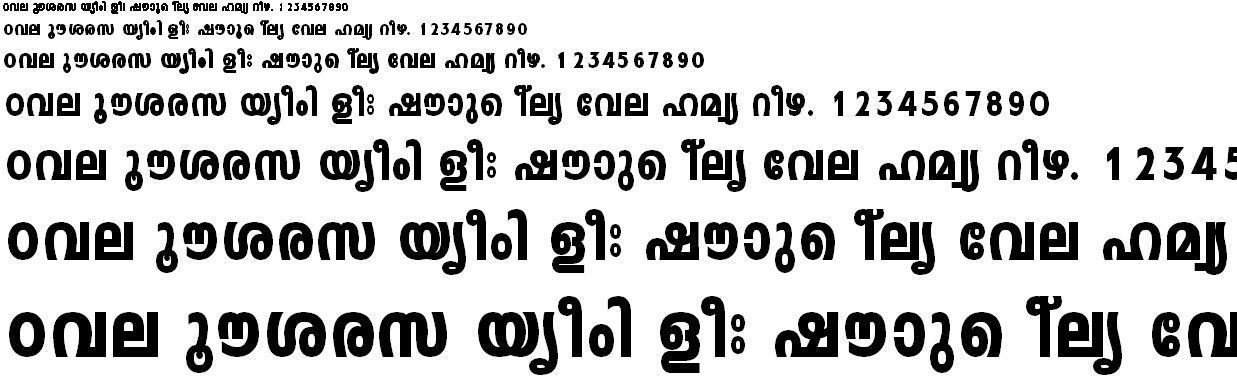 FML-TT-Leela Heavy Malayalam Font