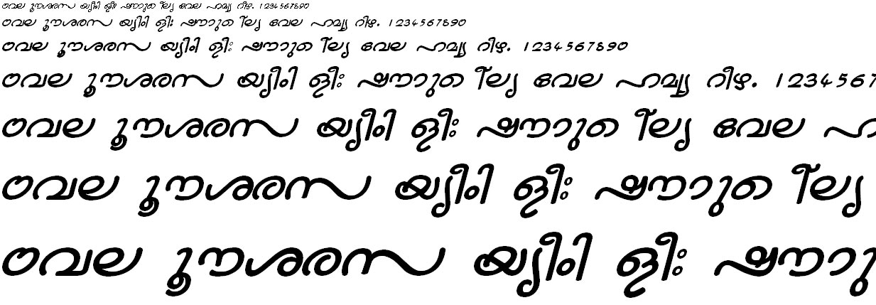 FML-TT-Nandini Bold Italic Malayalam Font