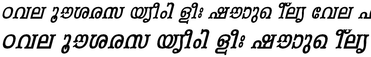 FML-TT-Periyar Bold Italic Malayalam Font