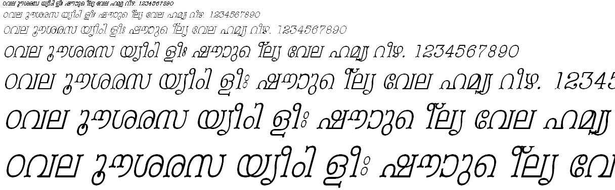 FML-TT-Periyar Italic Malayalam Font